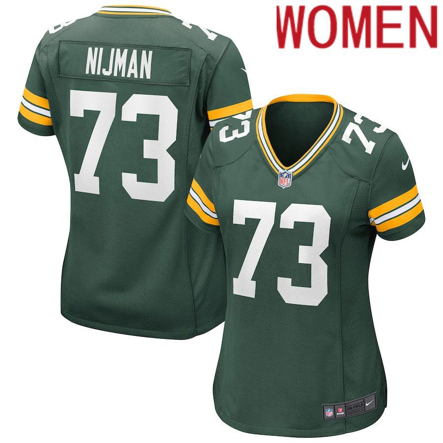 Women Green Bay Packers 73 Yosh Nijman Nike Green Game NFL Jersey